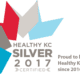 Emblem signifying Dobies Health Marketing’s silver certification as a Healthy KC Company