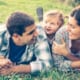 A family enjoying a picnic in a rural community.