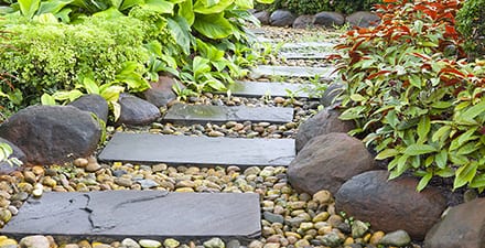 Image of a stone path, representing the seven steps to establishing a service line marketing strategy.