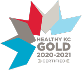 Gold-certified Healthy Kansas City Company 2020-21 (logo)
